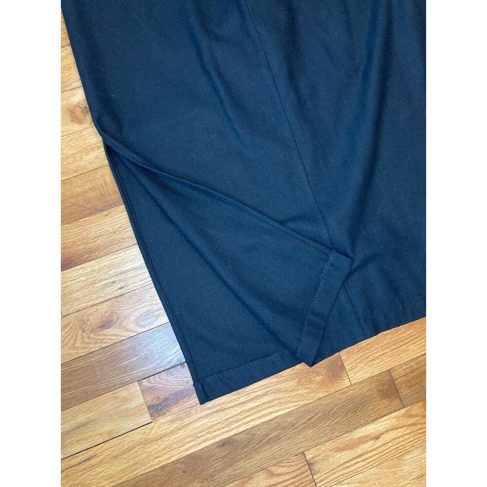 Eddie Bauer Maxi Skirt Womens Size 10 Long Lined Black Wool Blend Side Slit - Picture 3 of 7